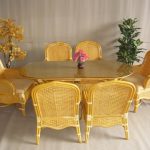 natural rattan, rattan furniture, dining room set, delarosa dining room set