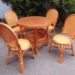 natural rattan, rattan furniture, dining room set, orange dining room set