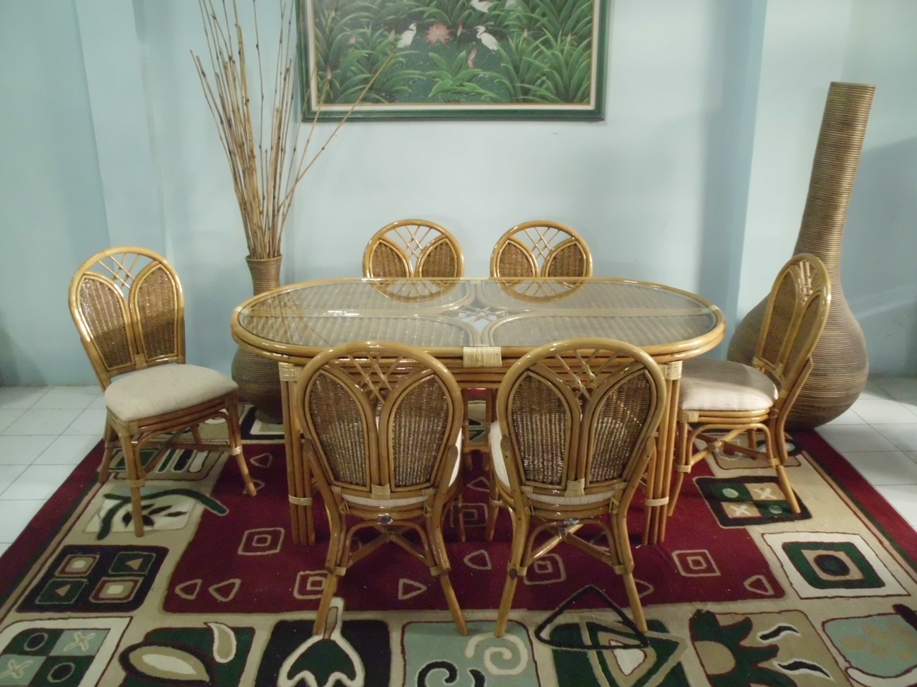 natural rattan, rattan furniture, dinning room room set, windy Kitchen set