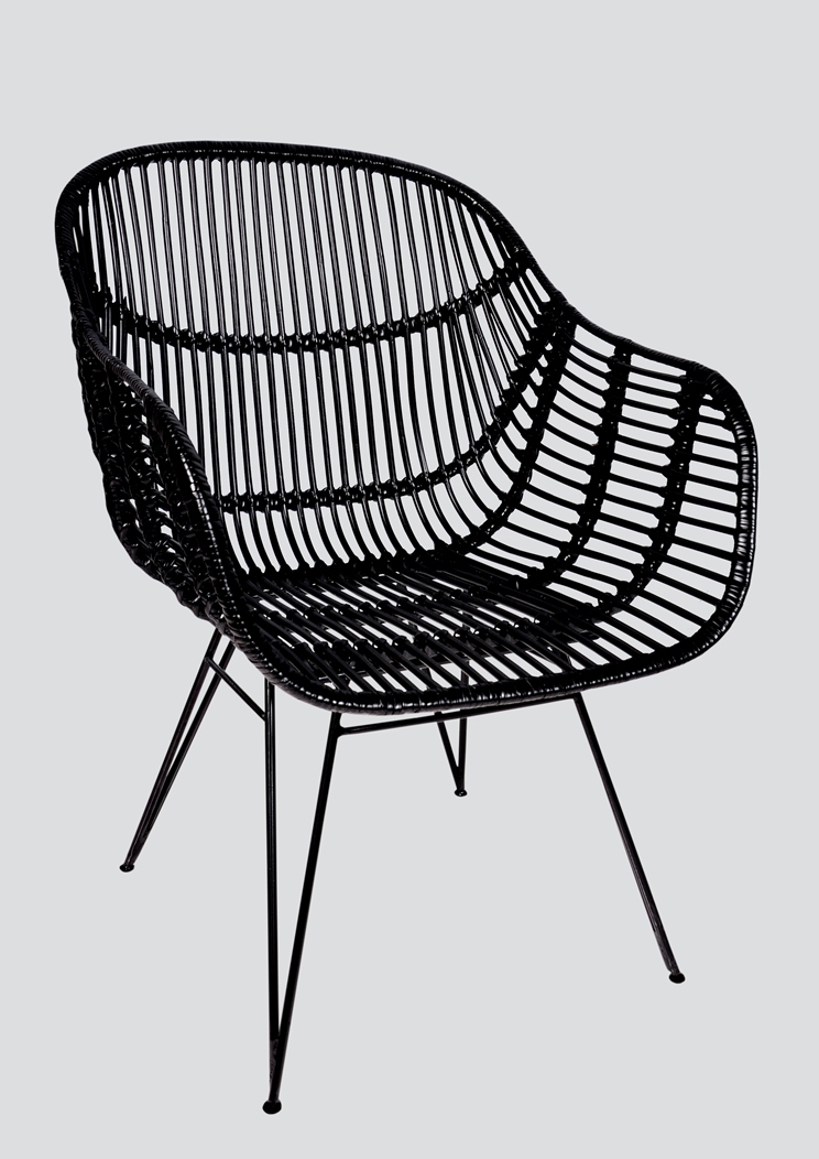 natural rattan, rattan furniture, rattan chair, dakota chair, solid black