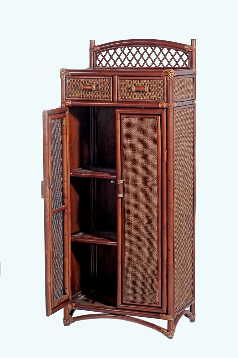 natural rattan, rattan furniture, rattan decoration, two doors rack, solid white natural rattan, rattan furniture, rattan decoration, two doors two drawers rack, brown wash (2)